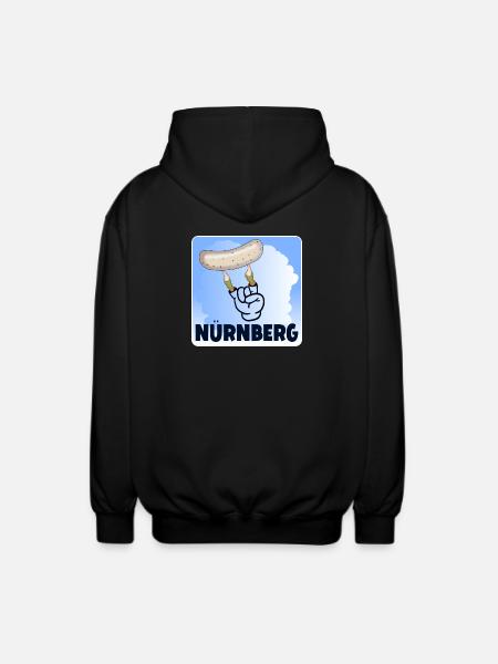 NÜRNBERG WEIßWURST - Unisex Kapuzenjacke - Schwarz