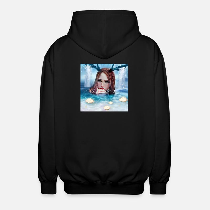 Nymphe - Unisex Kapuzenjacke - Schwarz