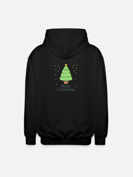 Merry Christmas - Unisex Hooded Jacket - black