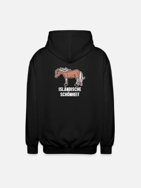 Islandpferde Pferdenarr Pferdeliebe Statement - Unisex Kapuzenjacke - Schwarz