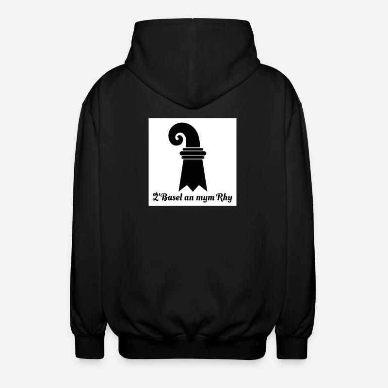 Basel am Rhein - Unisex Kapuzenjacke - Schwarz