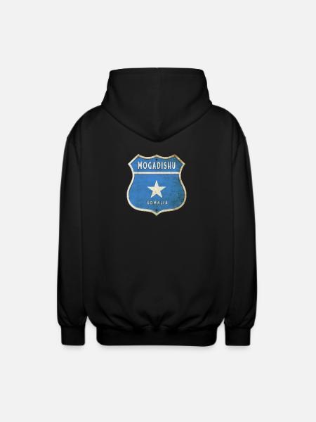 Mogadiscio Somalie Drapeau Design - Veste à capuche unisexe - noir