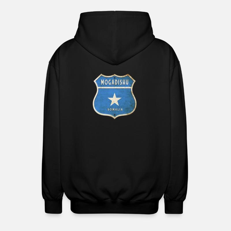 Mogadiscio Somalie Drapeau Design - Veste à capuche unisexe - noir