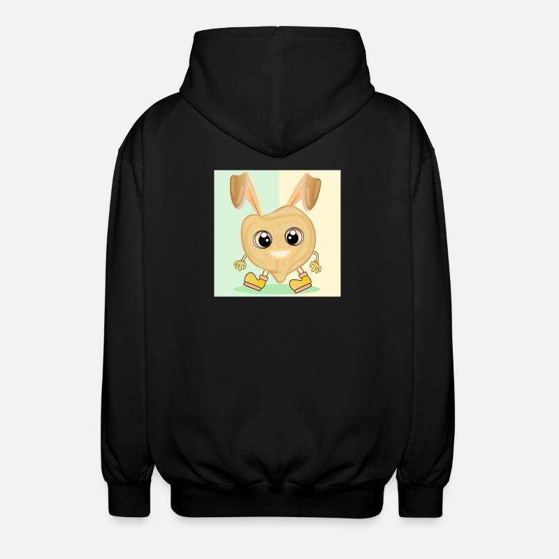 Chickpea Easter Bunny - Unisex Hooded Jacket - black