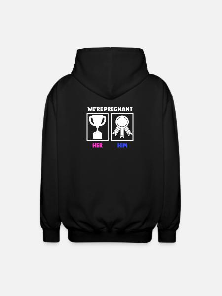 Parent Pregnancy Statement Pregnant - Unisex Hooded Jacket - black