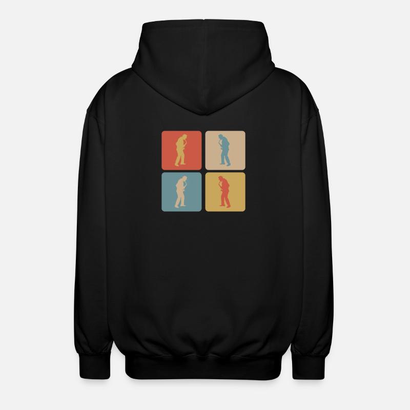 Design de saxophone - Veste à capuche unisexe - noir