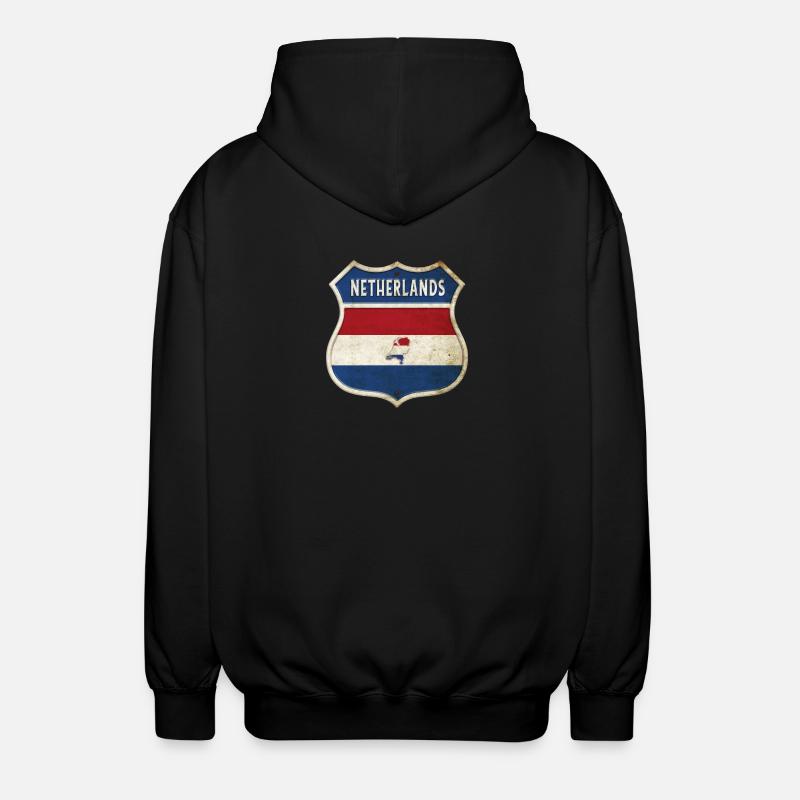 Design du drapeau des Pays-Bas - Veste à capuche unisexe - noir