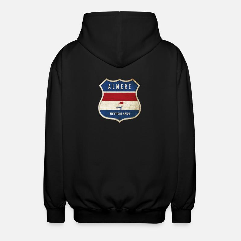 Design du blason d'Almere, Pays-Bas - Veste à capuche unisexe - noir