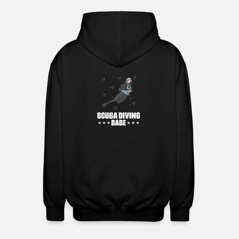 Design de plongée sous-marine - Veste à capuche unisexe - noir