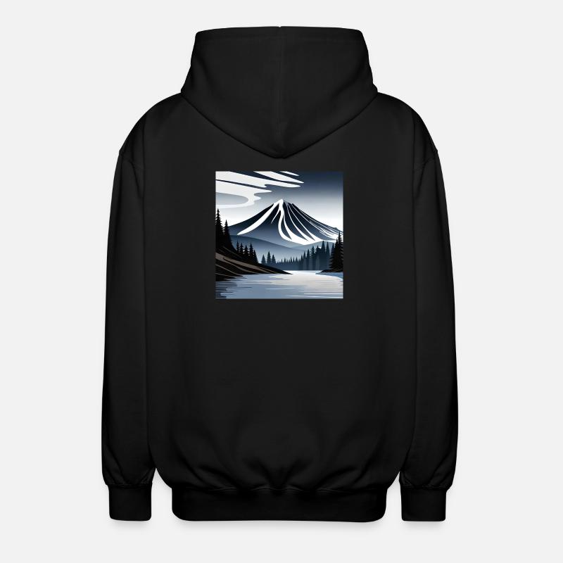 Vulkanlandschaft - Unisex Kapuzenjacke - Schwarz