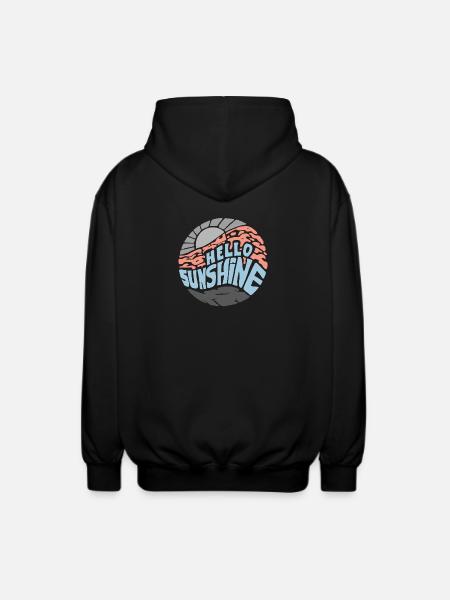 Hello Sunshine! Summer, sun, holidays - Unisex Hooded Jacket - black