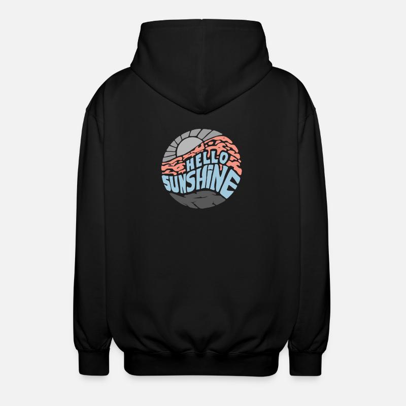 Hello Sunshine! Summer, sun, holidays - Unisex Hooded Jacket - black