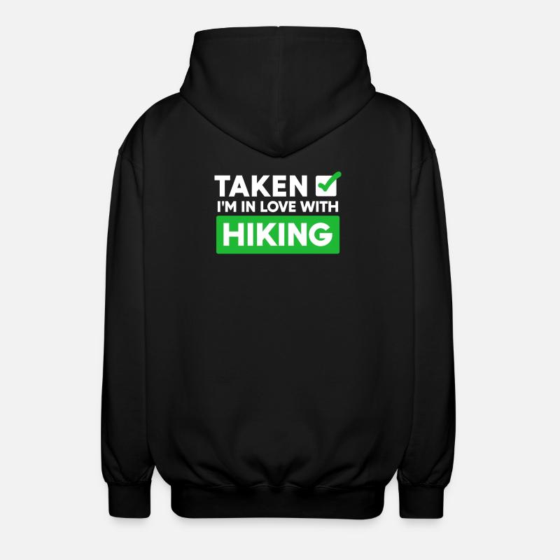 Wanderer Statement Wanderung Wandern Bergwandern - Unisex Kapuzenjacke - Schwarz