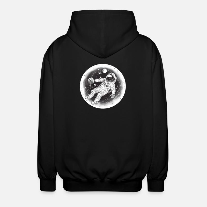 Astronaut - Unisex Kapuzenjacke - Schwarz