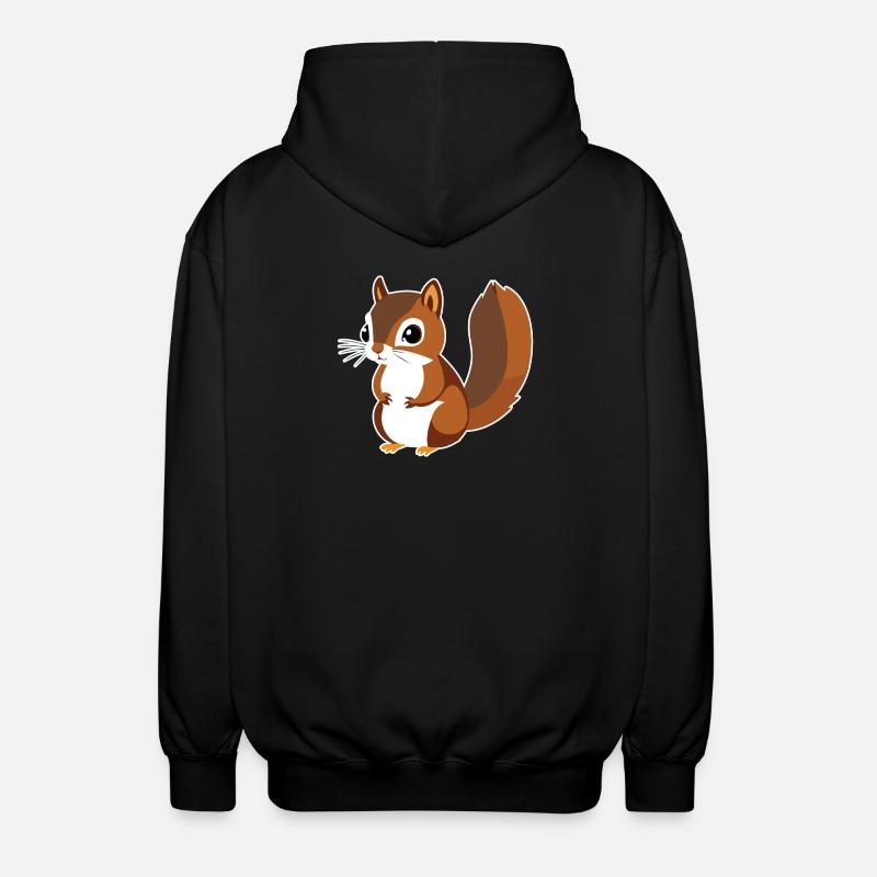 Squirrel - Unisex Hooded Jacket - black