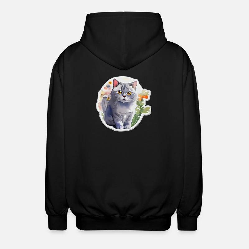 British Shorthair - Veste à capuche unisexe - noir