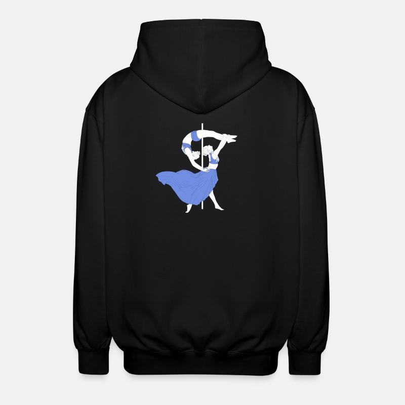 Pole Dance Blue Impression - Veste à capuche unisexe - noir