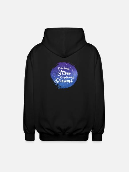 Hunting Stars Catching Dreams - Unisex Hooded Jacket - black