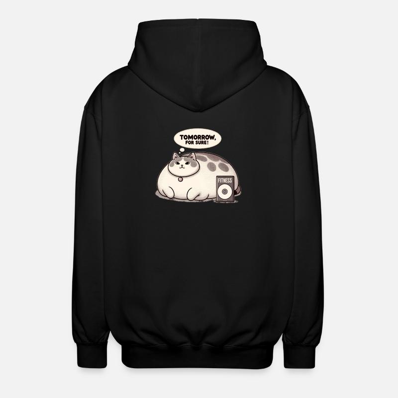 Fitness grouch chat - Veste à capuche unisexe - noir