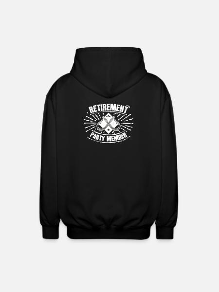Pensioner Retirement Statement Retirement - Unisex Hooded Jacket - black