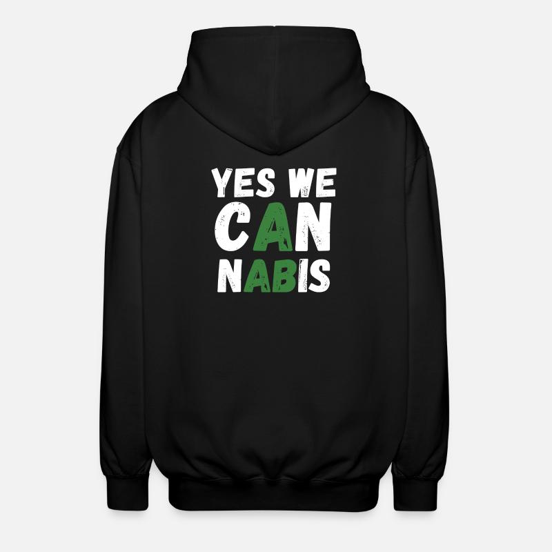 Yes We Cannabis! - Unisex Hooded Jacket - black