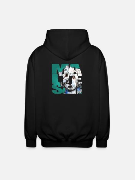 Malteser Portrait - Unisex Kapuzenjacke - Schwarz
