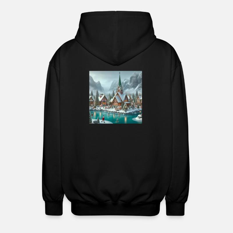 Village Scandinave Noël - Veste à capuche unisexe - noir