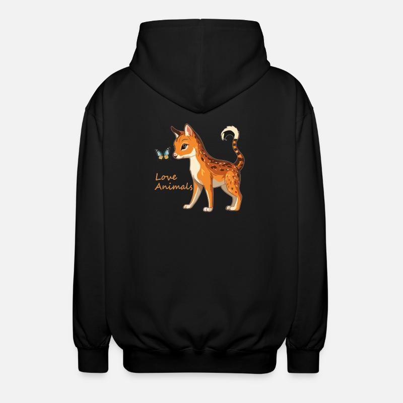 Tierliebe - Unisex Kapuzenjacke - Schwarz