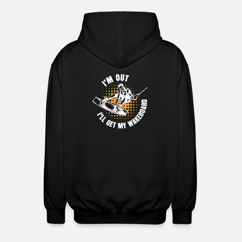 Kitesurfer Statement Wakeboard Surfing Stunt - Unisex Hooded Jacket - black