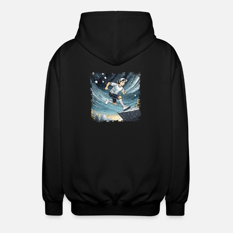 sportlicher Junge comic - Unisex Kapuzenjacke - Schwarz