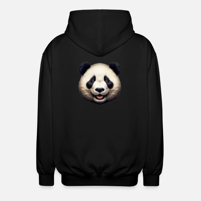 Panda - Unisex Hooded Jacket - black