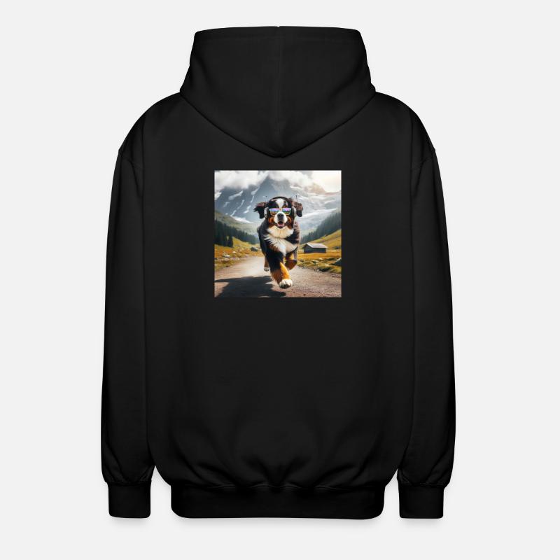 Berner Sennenhund - Unisex Kapuzenjacke - Schwarz
