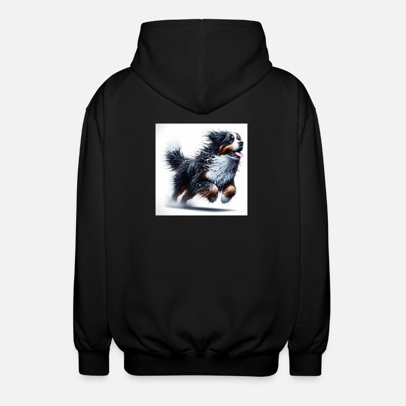 Berner Sennenhund - Unisex Kapuzenjacke - Schwarz
