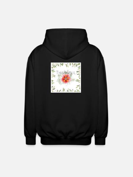 Thankful - Unisex Kapuzenjacke - Schwarz