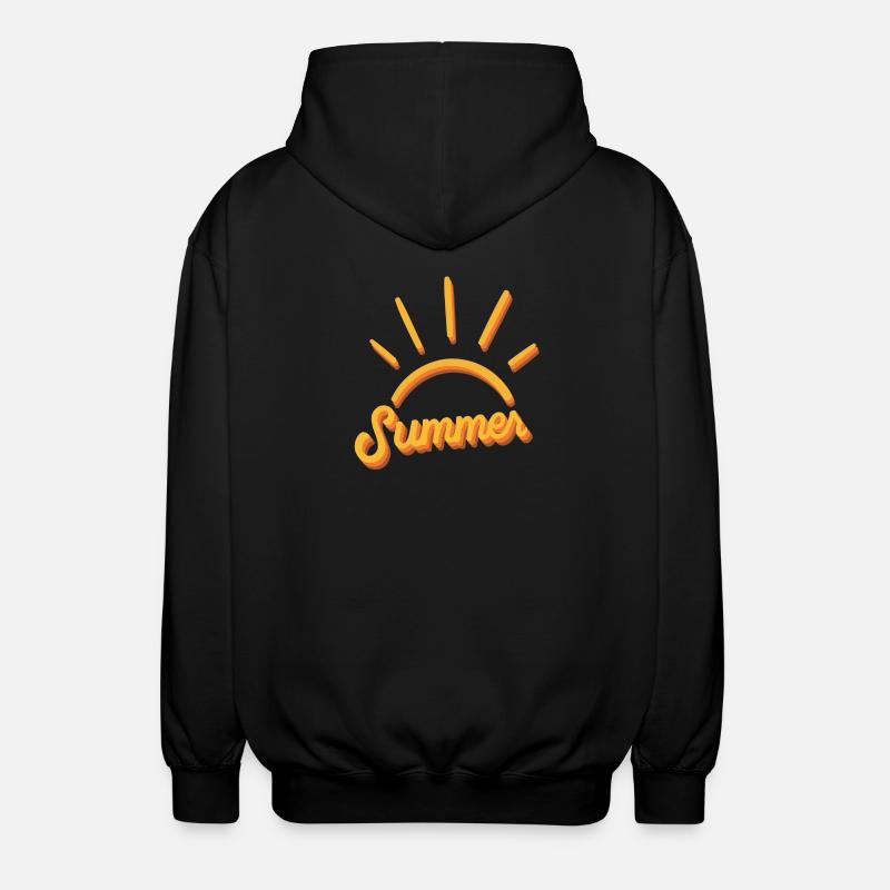 Sommer - Summer - Unisex Kapuzenjacke - Schwarz