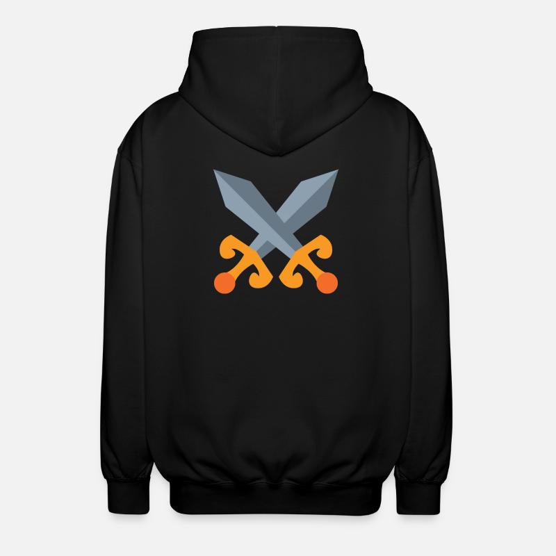 Schwert Kampf - Unisex Kapuzenjacke - Schwarz