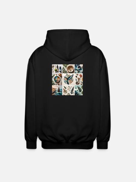 Nature in Art - Unisex Hooded Jacket - black