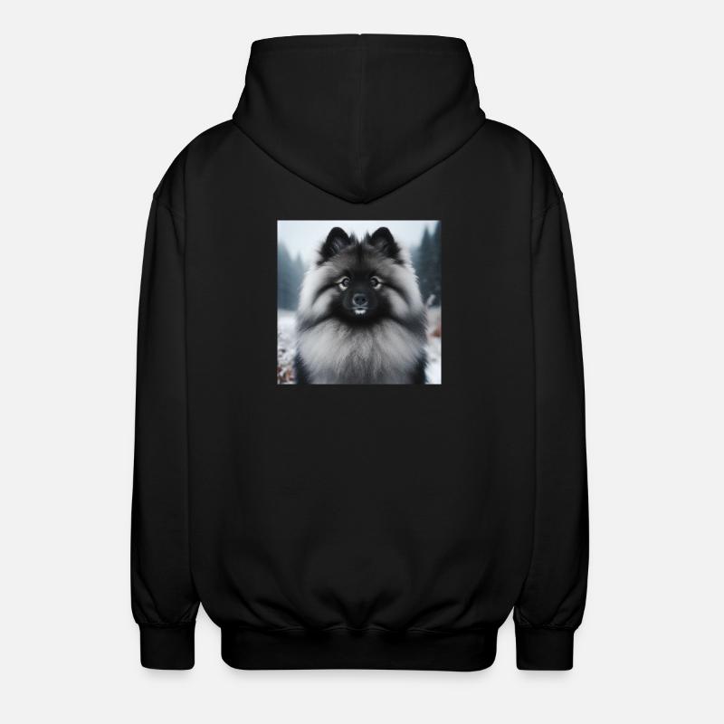 Wunderschöner Wolfspitz - Unisex Kapuzenjacke - Schwarz