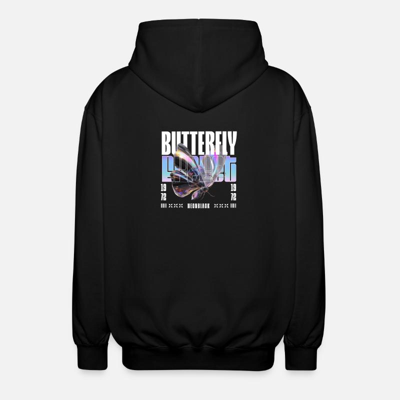 Butterfly Effect Holo - Unisex Hooded Jacket - black