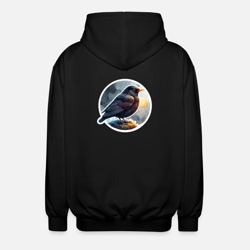 Amsel - Unisex Kapuzenjacke - Schwarz