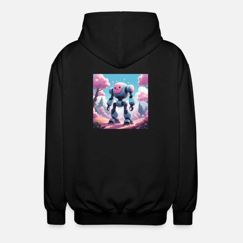Robot - Unisex Kapuzenjacke - Schwarz