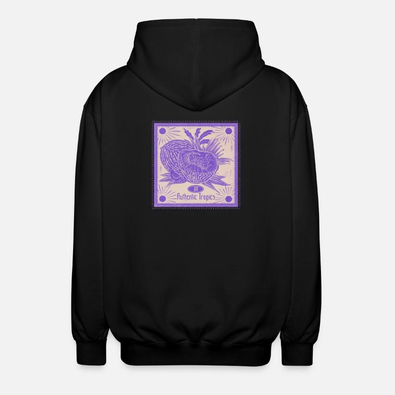 Authentic Tropics Fruchtbild - Unisex Kapuzenjacke - Schwarz