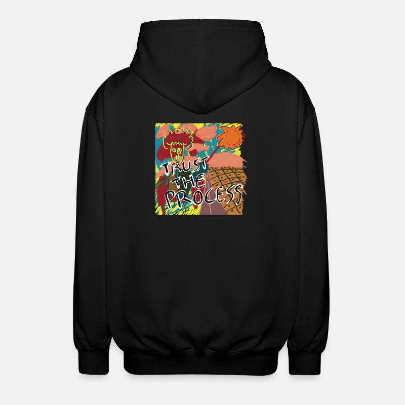 Trust the process - Unisex Kapuzenjacke - Schwarz
