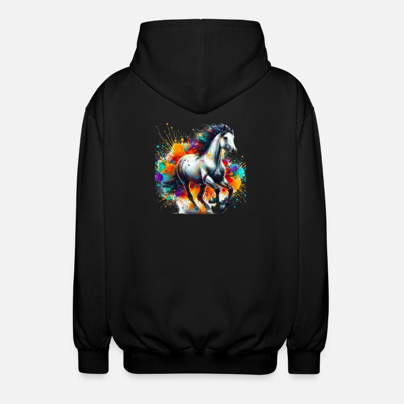 Cheval - Veste à capuche unisexe - noir