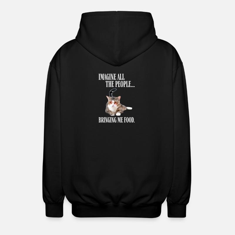 Chat à lunettes - Veste à capuche unisexe - noir
