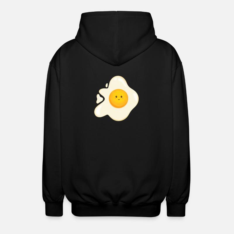 Süßes Spiegelei - Unisex Kapuzenjacke - Schwarz