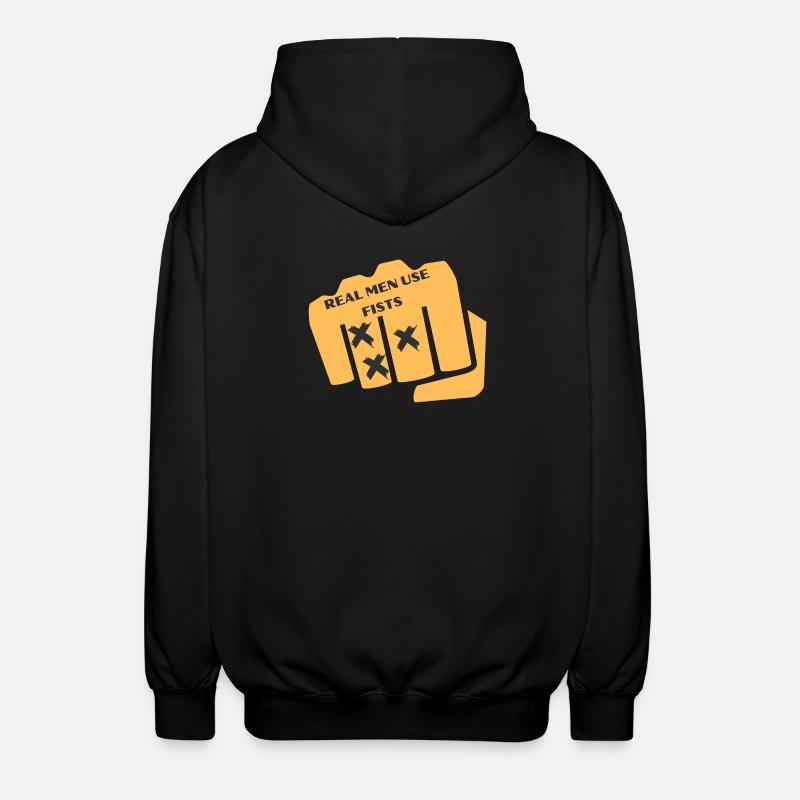 Fäuste Karte Grafik - Unisex Kapuzenjacke - Schwarz