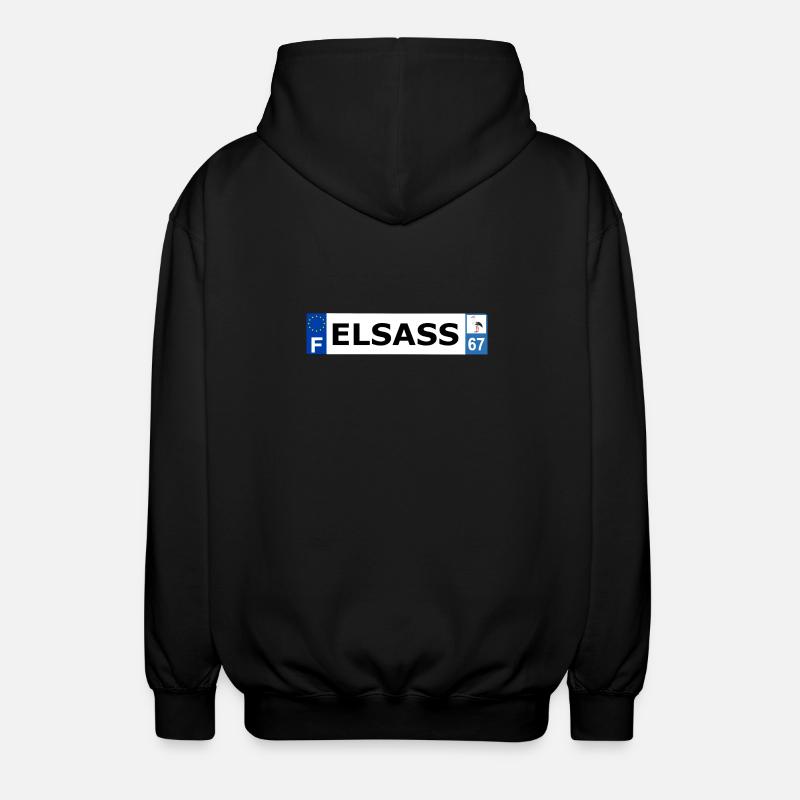 Elsass - Unisex Kapuzenjacke - Schwarz