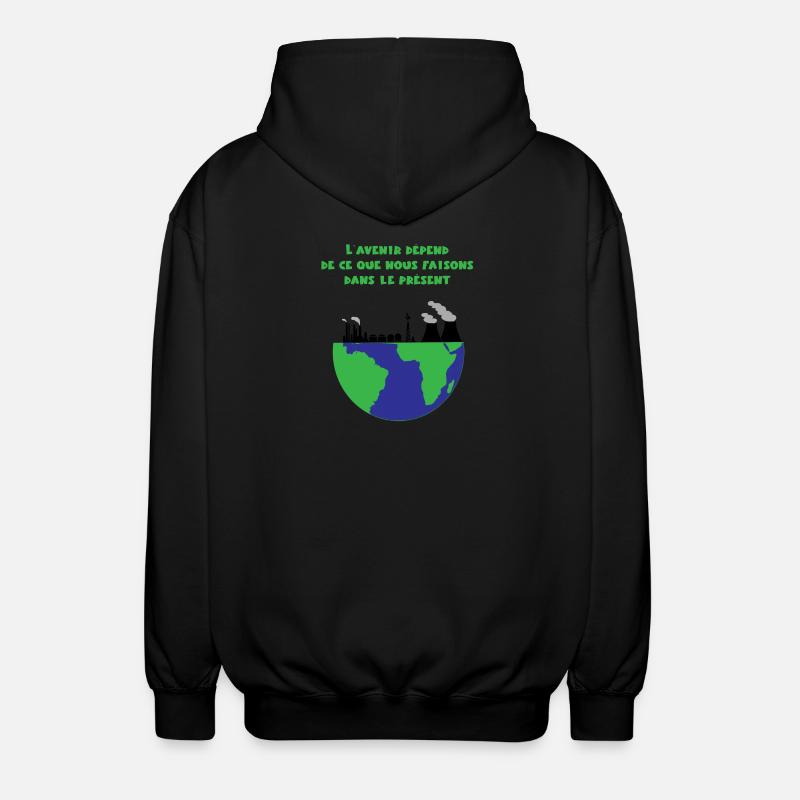 Planète Terre - Veste à capuche unisexe - noir