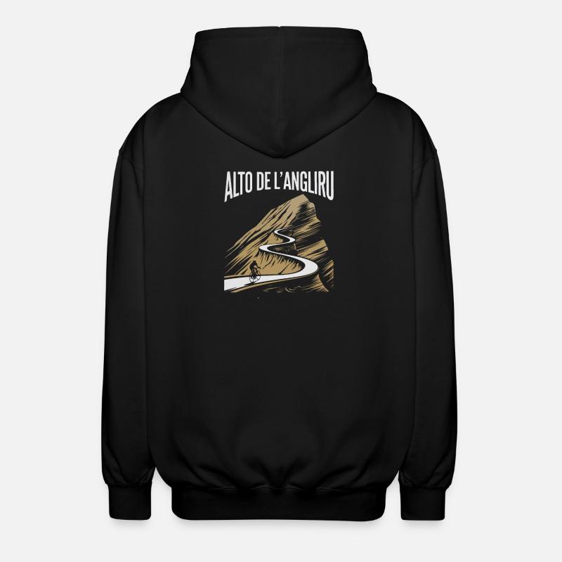 Montée de l’Alto de L’Angliru - Veste à capuche unisexe - noir
